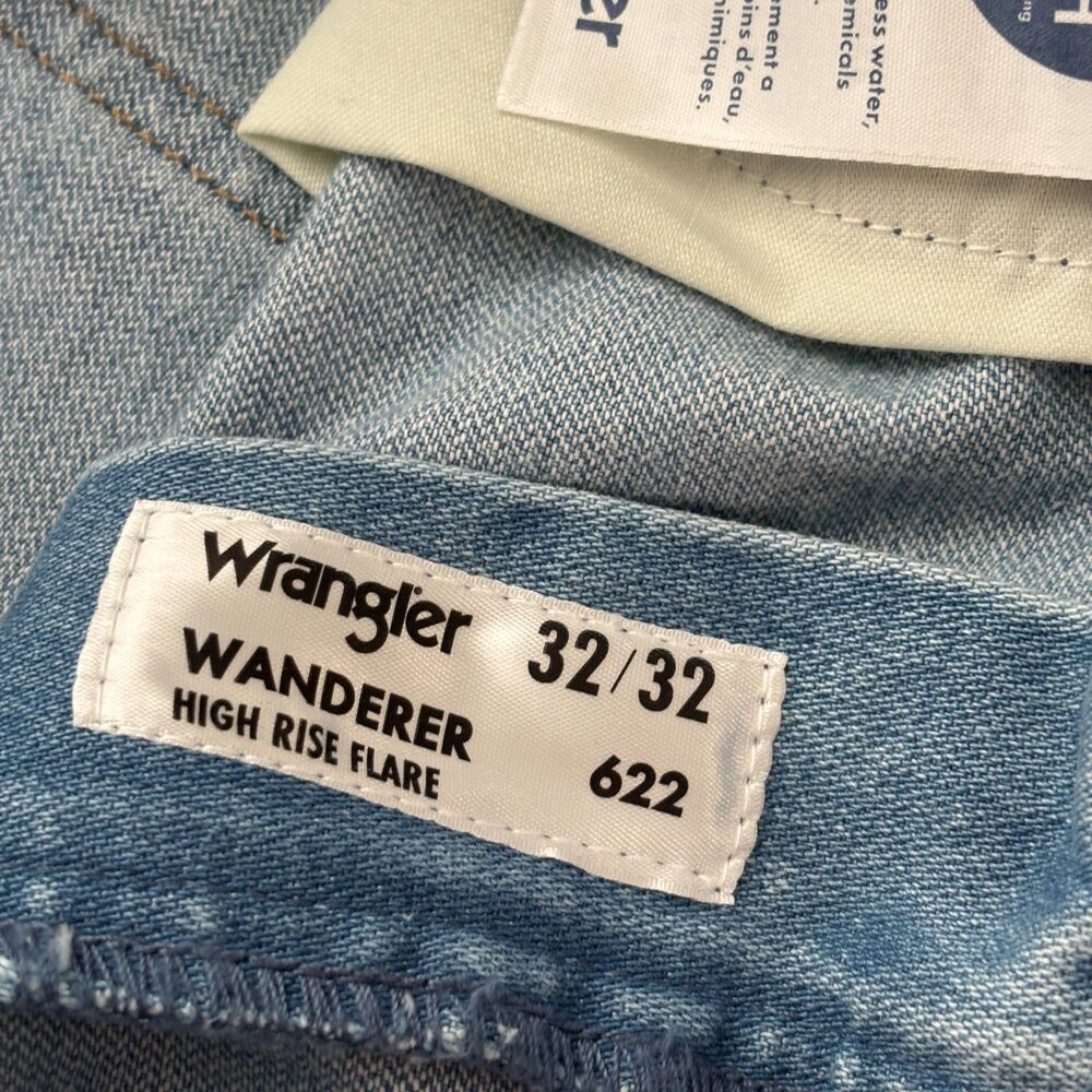Wrangler Women Jeans Wanderer 622 High Rise Flare Zebra Print Denim 32x32 P285 - Picture 11 of 14